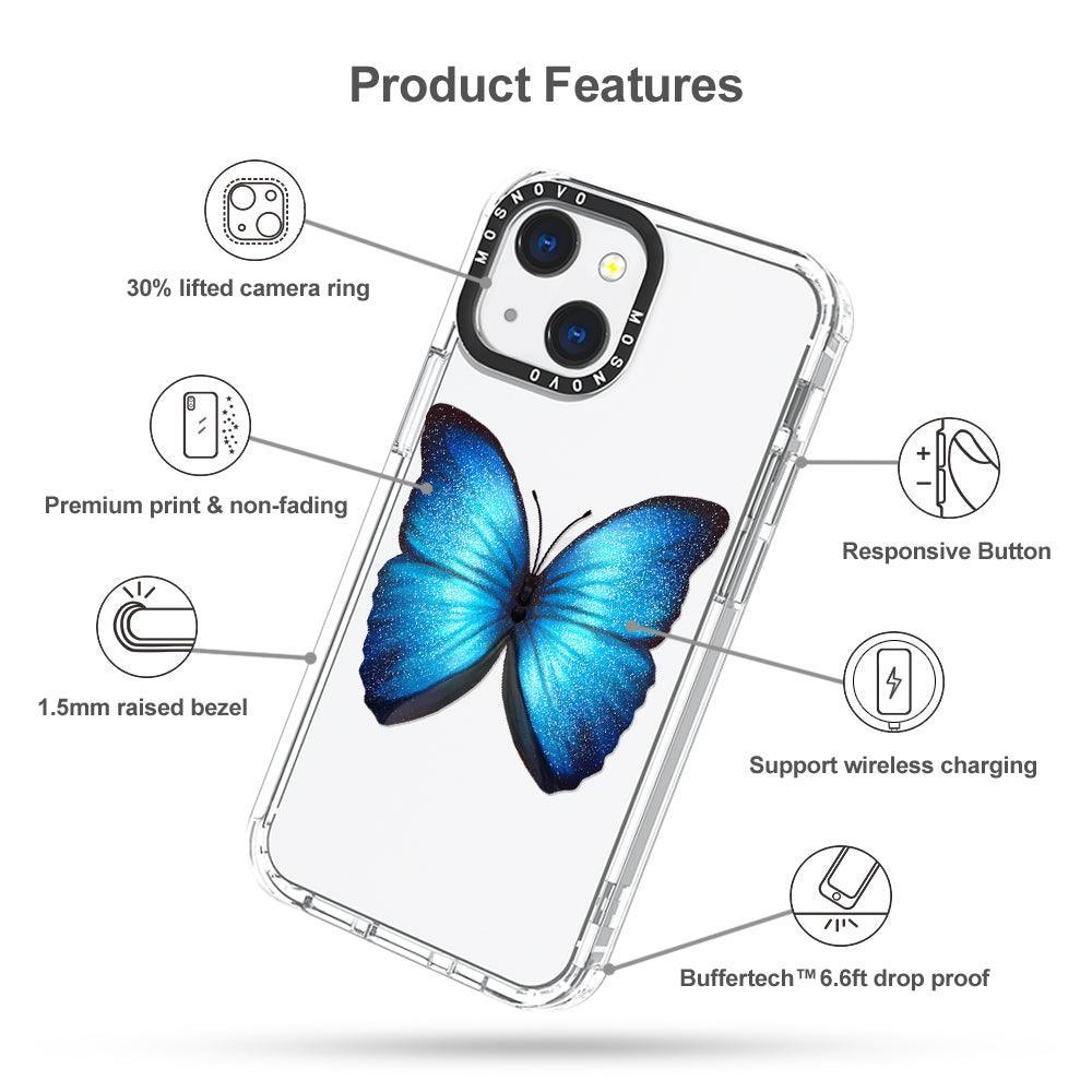Shimmering Butterfly Phone Case - iPhone 13 Mini Case - MOSNOVO