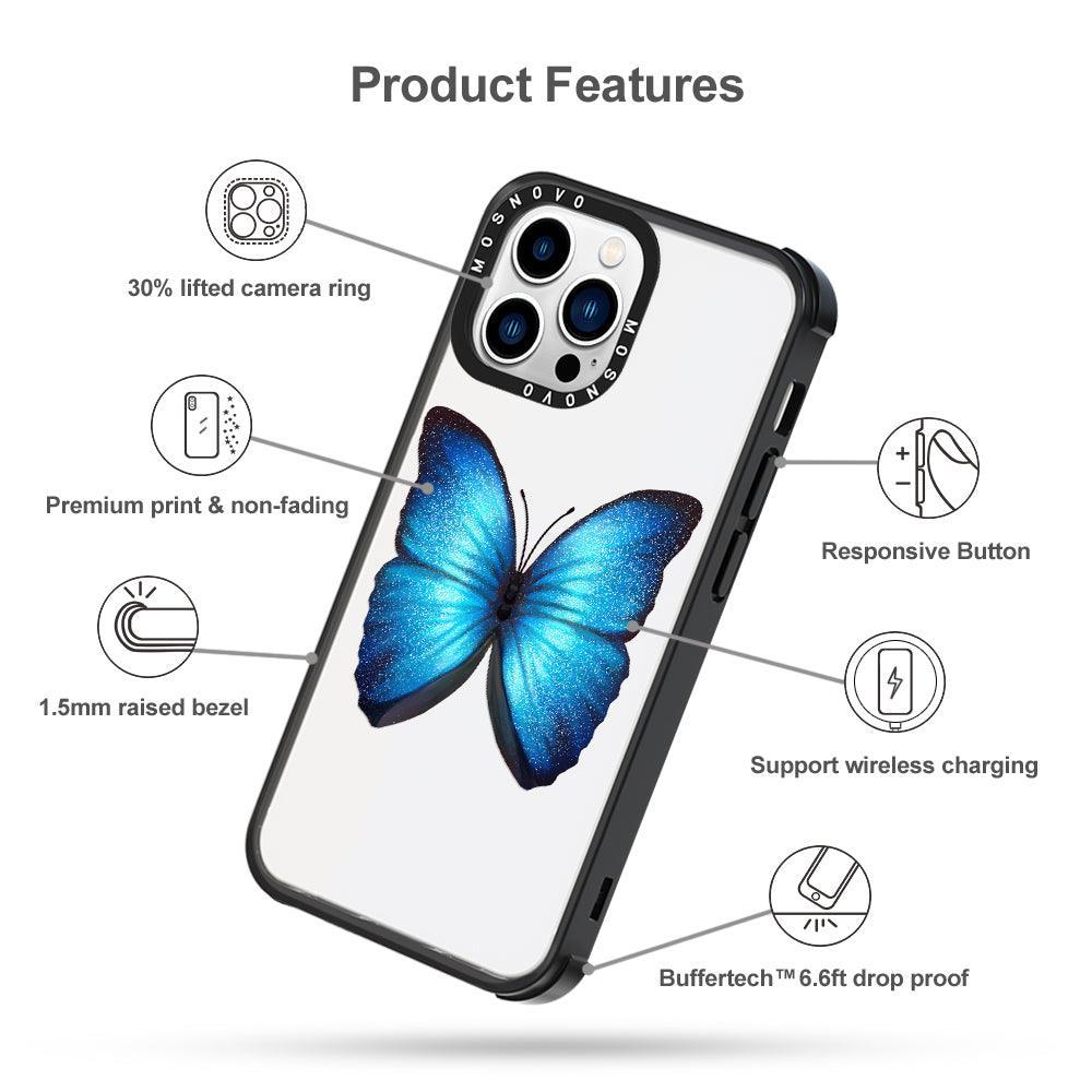 Shimmering Butterfly Phone Case - iPhone 13 Pro Case - MOSNOVO