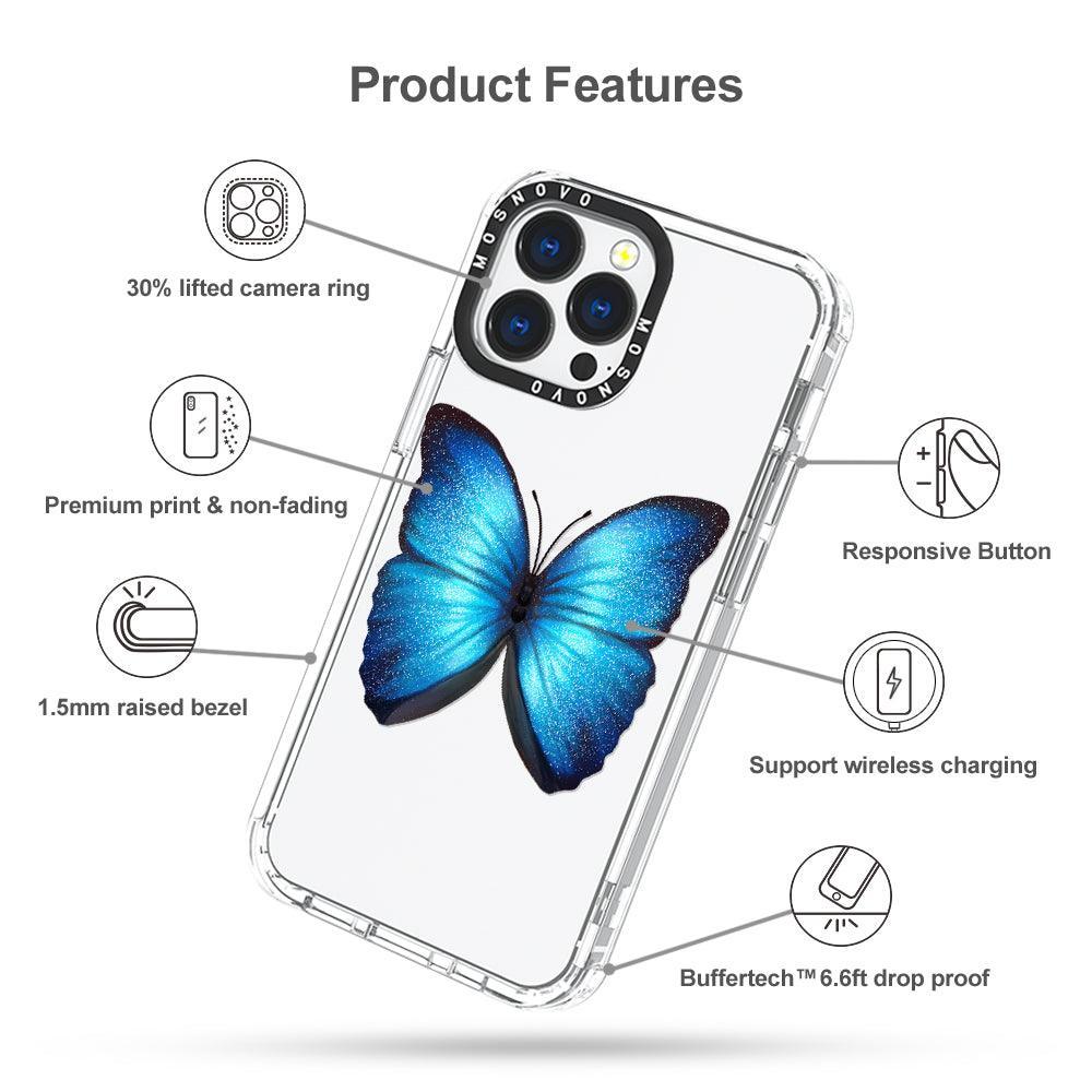 Shimmering Butterfly Phone Case - iPhone 13 Pro Case - MOSNOVO