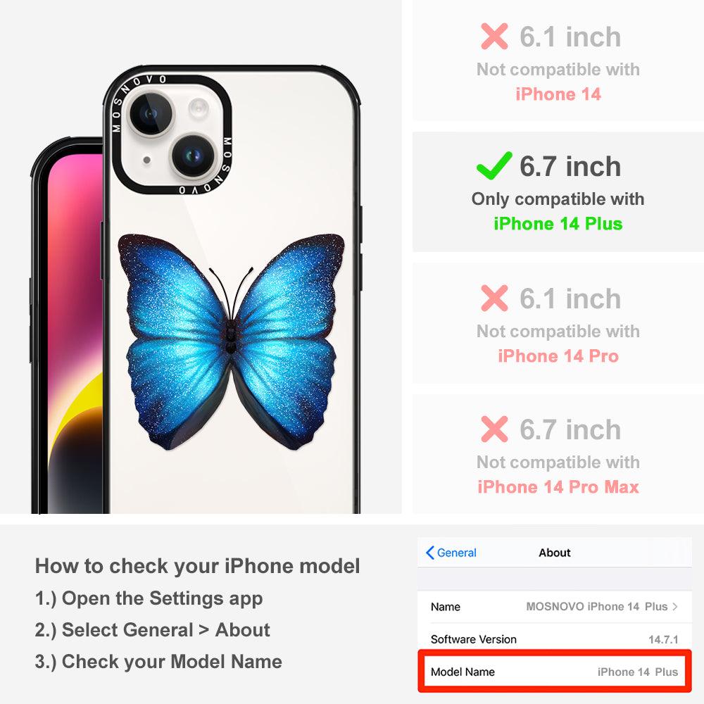 Shimmering Butterfly Phone Case - iPhone 14 Plus Case - MOSNOVO