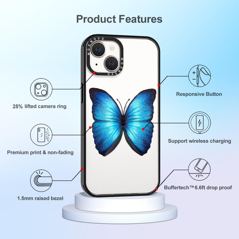 Shimmering Butterfly Phone Case - iPhone 14 Plus Case - MOSNOVO