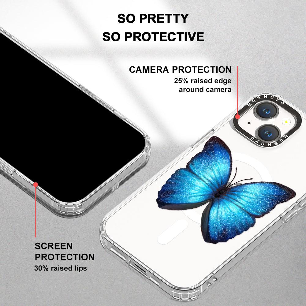 Shimmering Butterfly Phone Case - iPhone 14 Plus Case - MOSNOVO