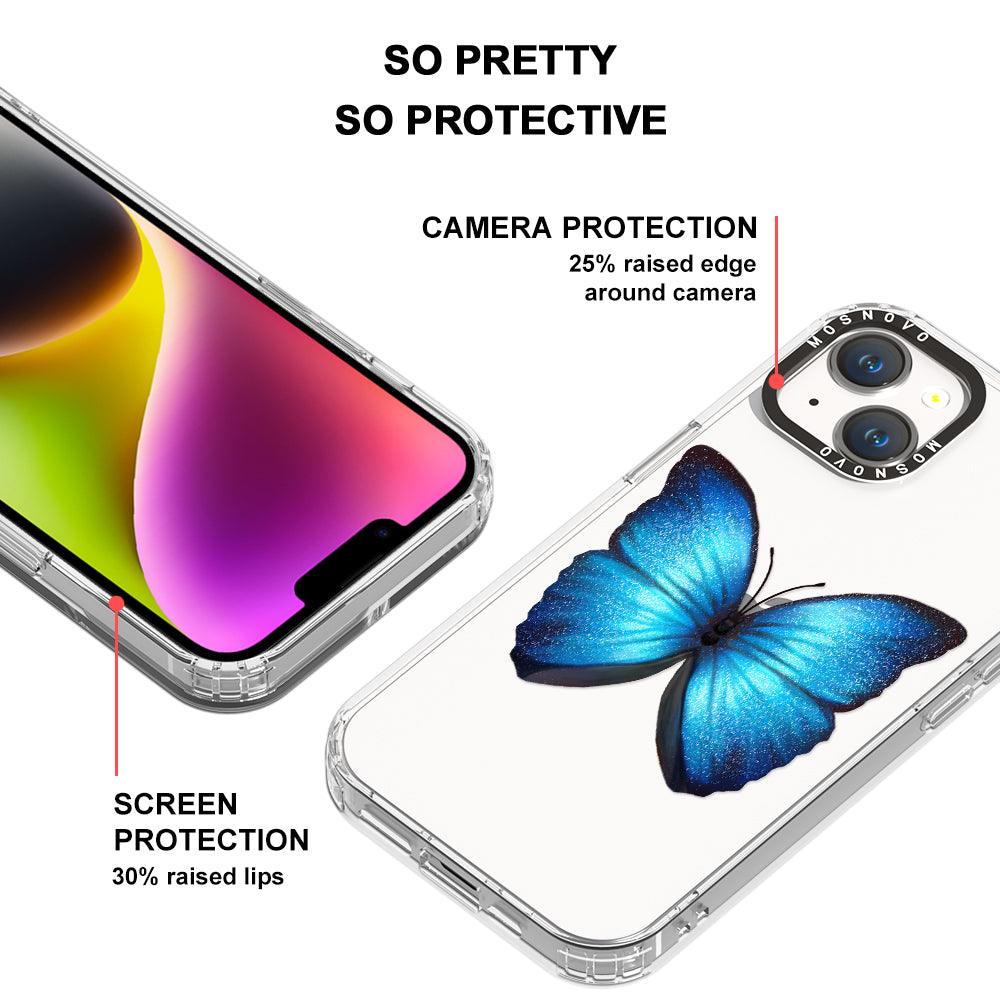 Shimmering Butterfly Phone Case - iPhone 14 Plus Case - MOSNOVO