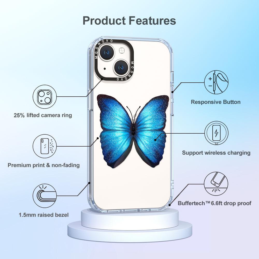 Shimmering Butterfly Phone Case - iPhone 14 Plus Case - MOSNOVO