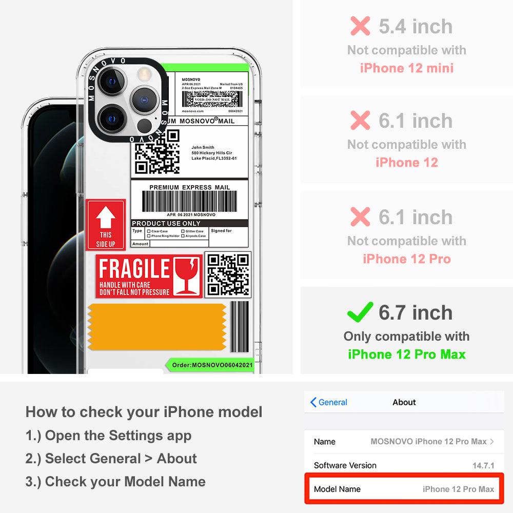 MOSNOVO LABEL Phone Case - iPhone 12 Pro Max Case - MOSNOVO