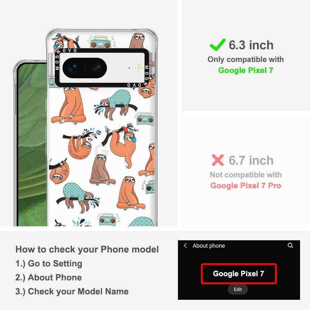 Musical Sloth Phone Case - Google Pixel 7 Case - MOSNOVO