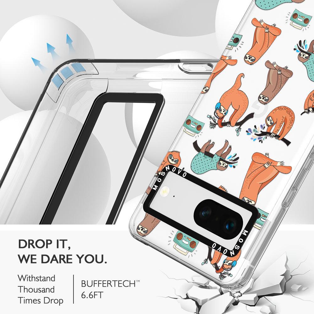 Musical Sloth Phone Case - Google Pixel 7 Case - MOSNOVO