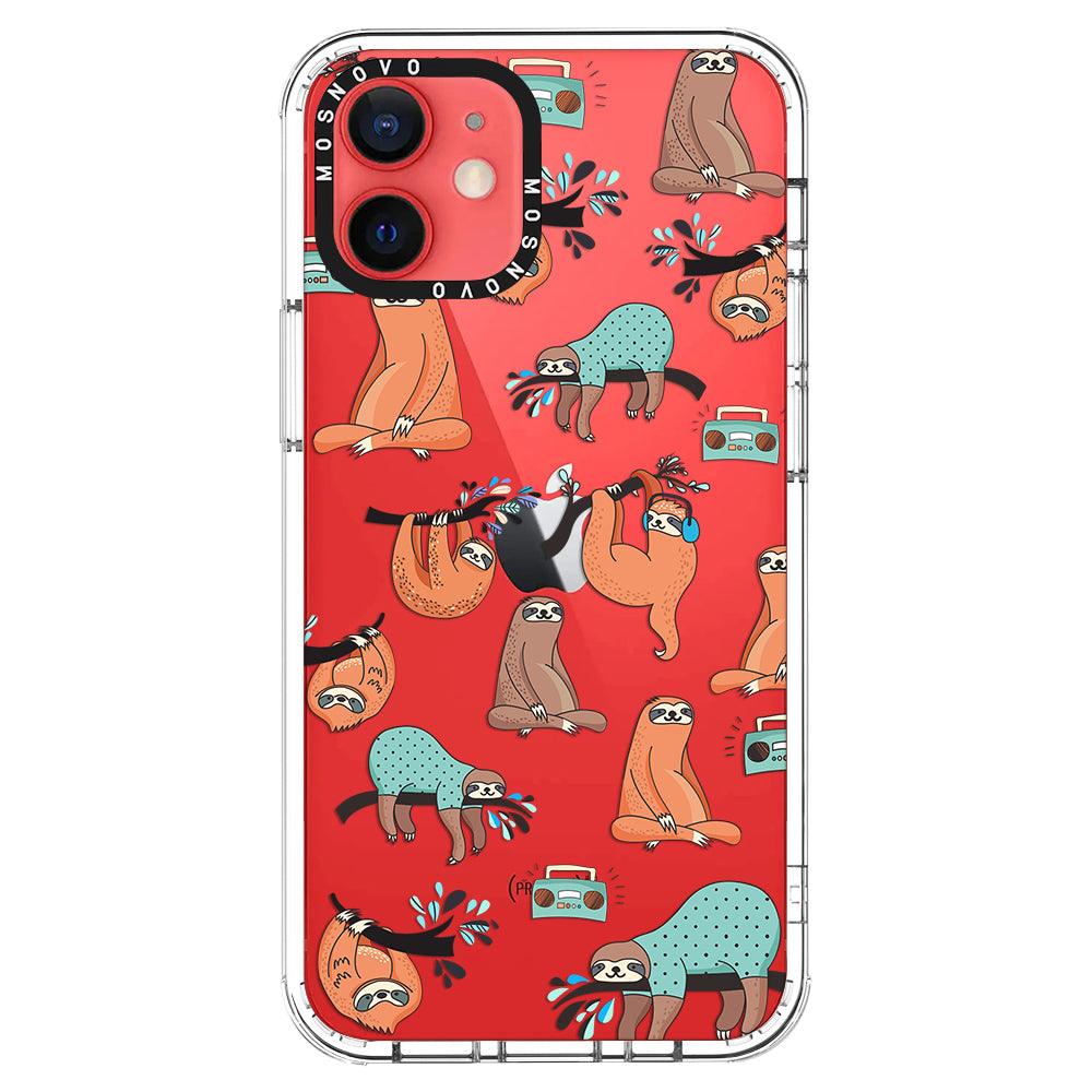 Musical Sloth Phone Case - iPhone 12 Mini Case - MOSNOVO