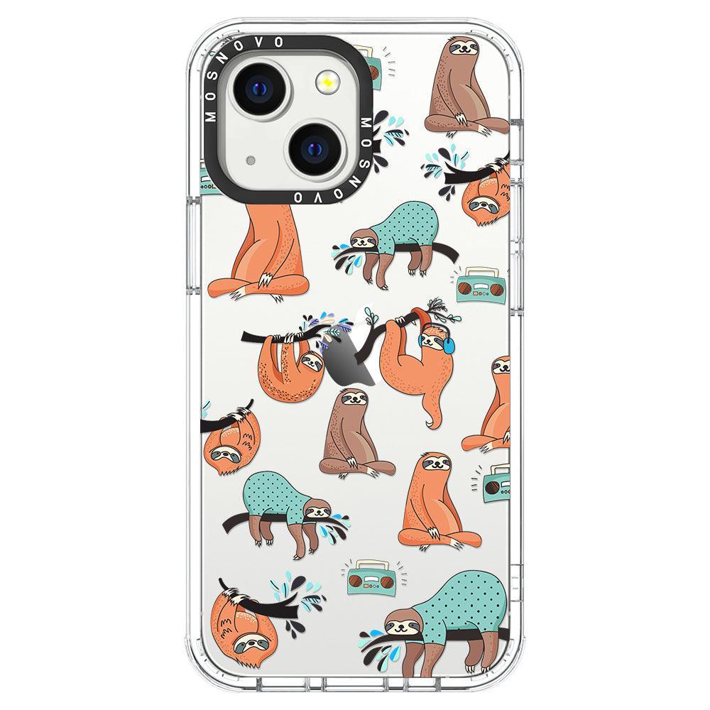 Musical Sloth Phone Case - iPhone 13 Mini Case - MOSNOVO