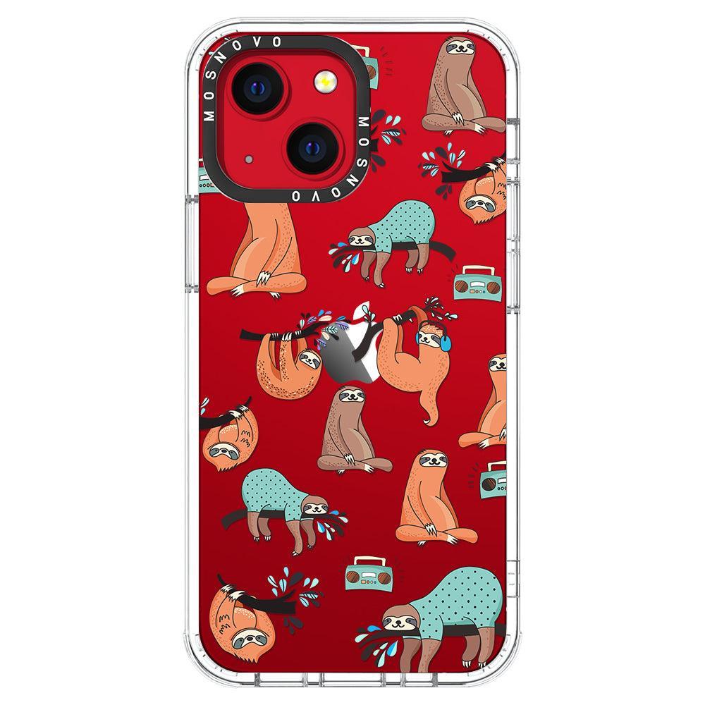 Musical Sloth Phone Case - iPhone 13 Mini Case - MOSNOVO