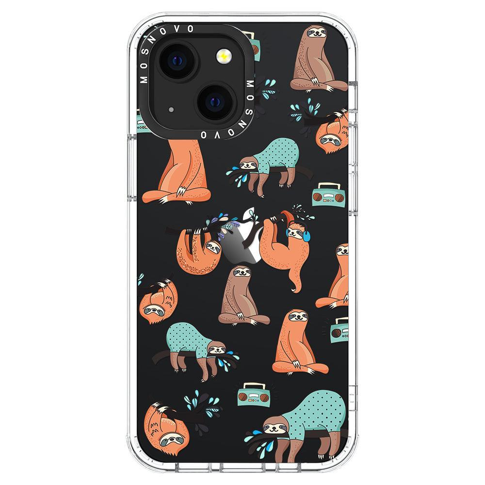 Musical Sloth Phone Case - iPhone 13 Mini Case - MOSNOVO