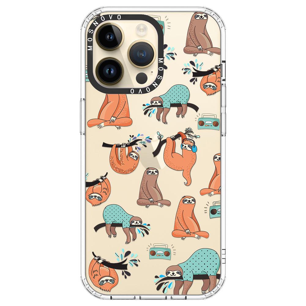 Musical Sloth Phone Case - iPhone 14 Pro Max Case - MOSNOVO