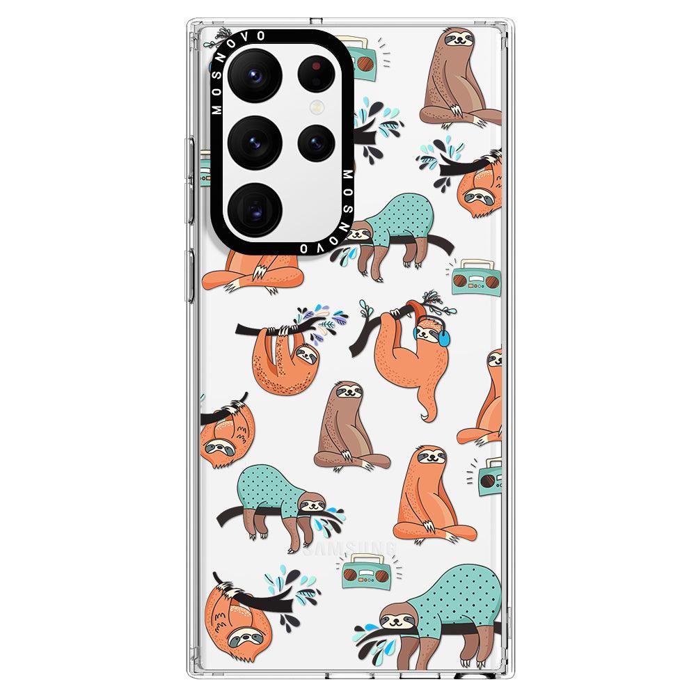 Musical Sloth Phone Case - Samsung Galaxy S22 Ultra Case - MOSNOVO