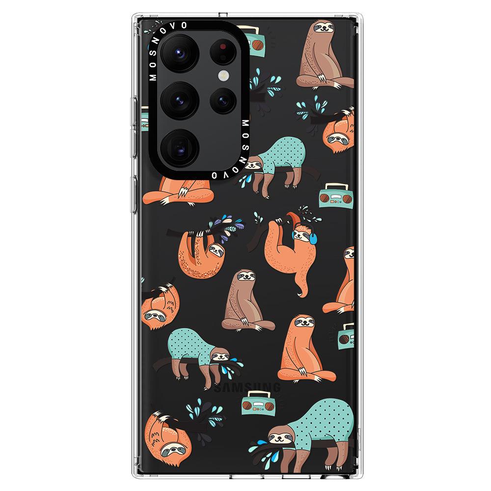 Musical Sloth Phone Case - Samsung Galaxy S22 Ultra Case - MOSNOVO