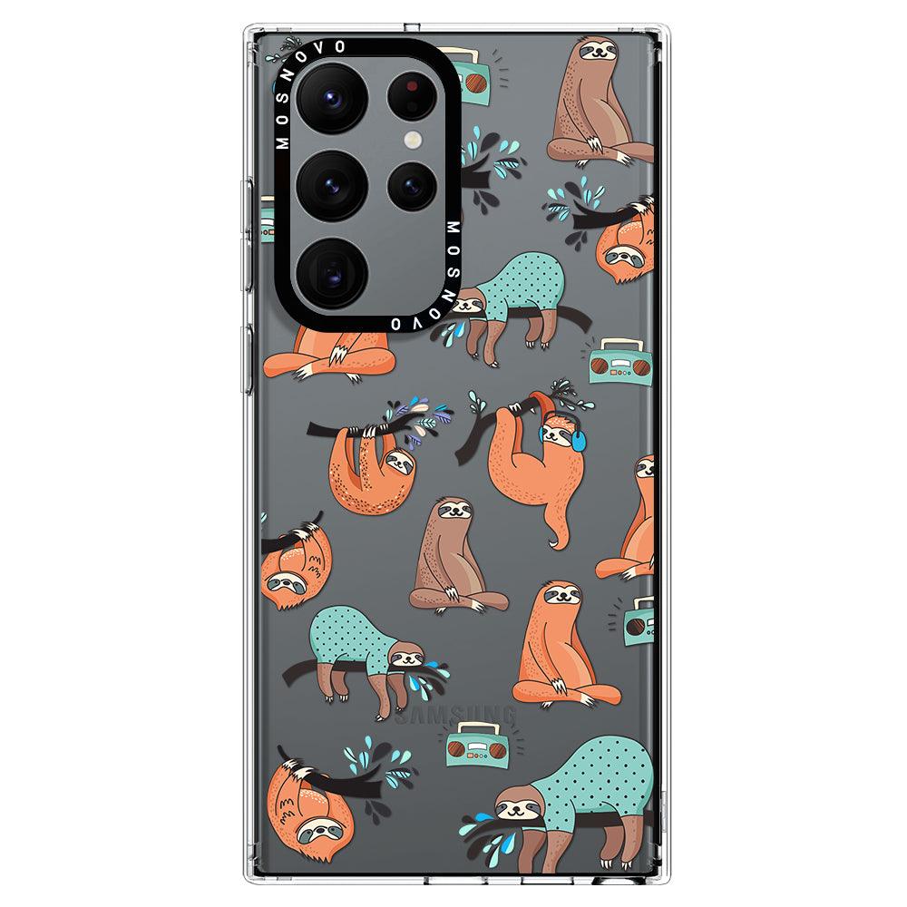 Musical Sloth Phone Case - Samsung Galaxy S22 Ultra Case - MOSNOVO