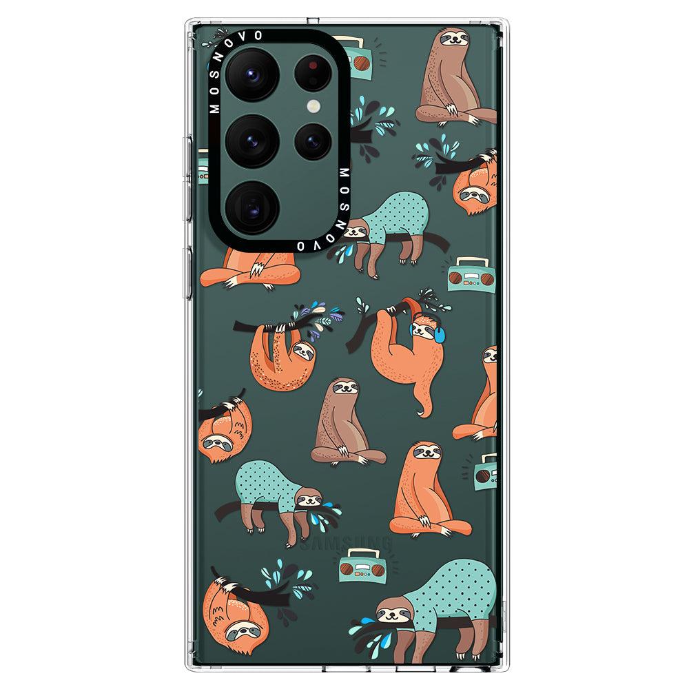 Musical Sloth Phone Case - Samsung Galaxy S22 Ultra Case - MOSNOVO