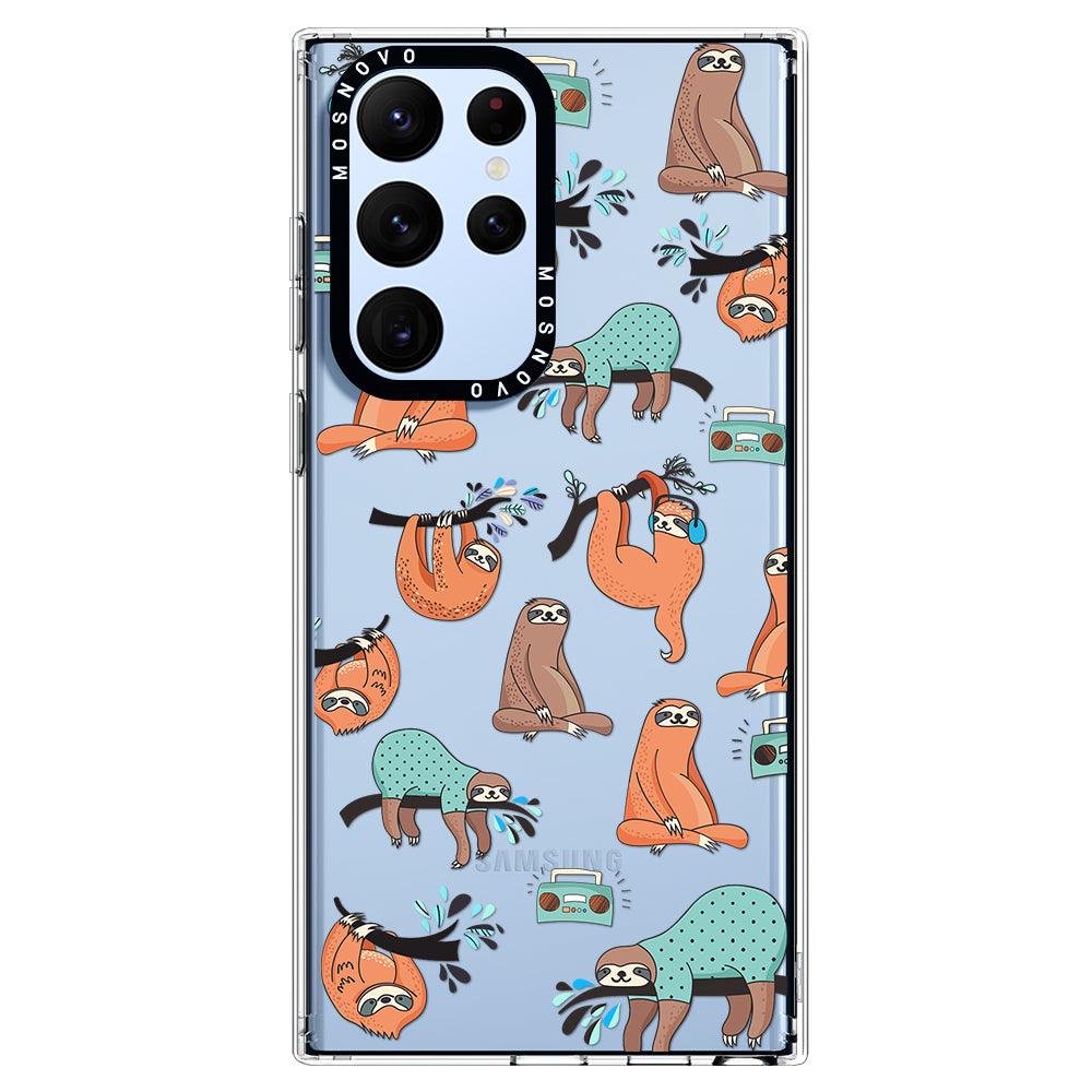 Musical Sloth Phone Case - Samsung Galaxy S22 Ultra Case - MOSNOVO