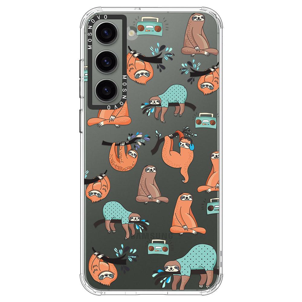 Musical Sloth Phone Case - Samsung Galaxy S23 Case - MOSNOVO