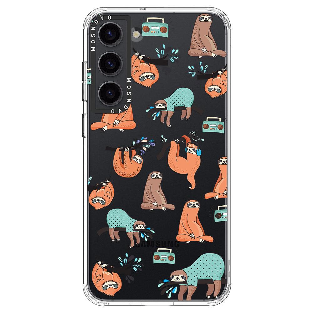 Musical Sloth Phone Case - Samsung Galaxy S23 Case - MOSNOVO