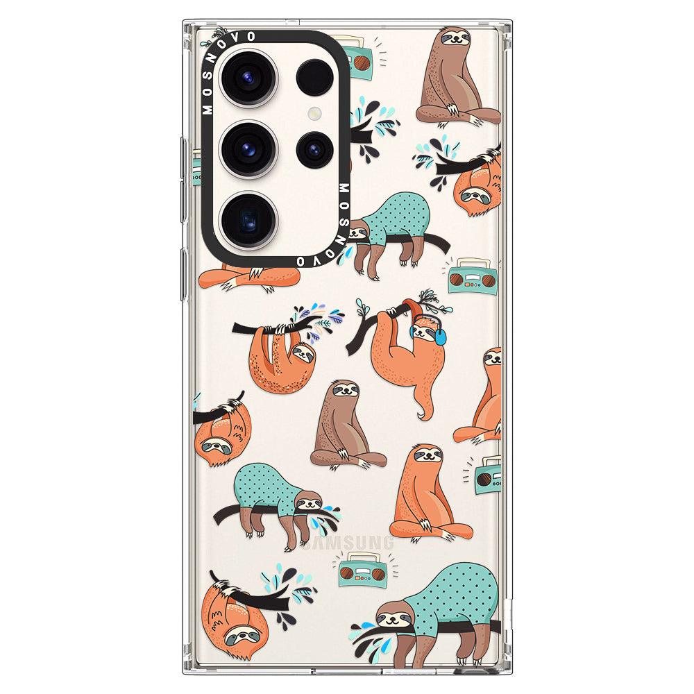 Musical Sloth Phone Case - Samsung Galaxy S23 Ultra Case - MOSNOVO