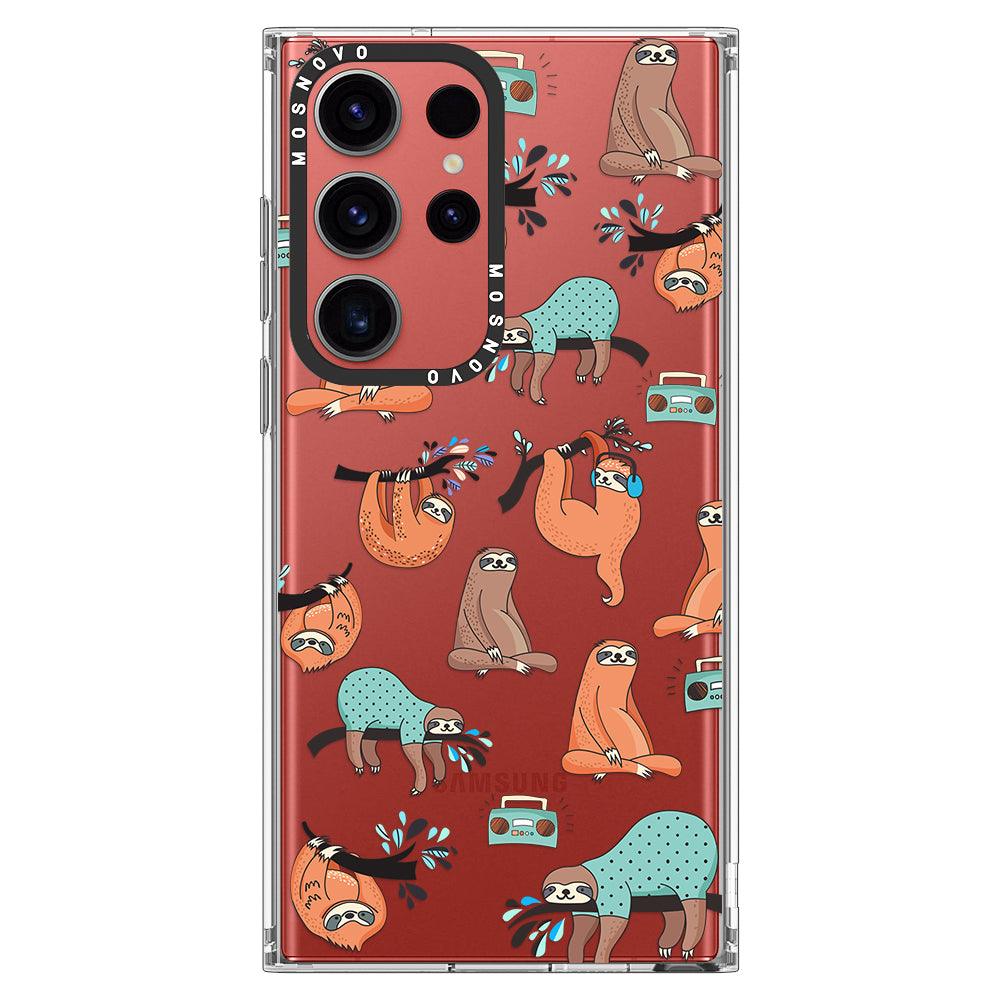 Musical Sloth Phone Case - Samsung Galaxy S23 Ultra Case - MOSNOVO