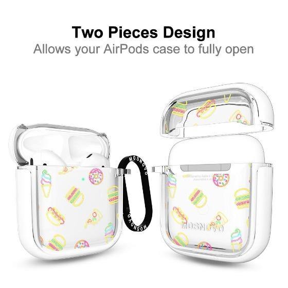 Neon Burgers AirPods 1/2 Case - MOSNOVO