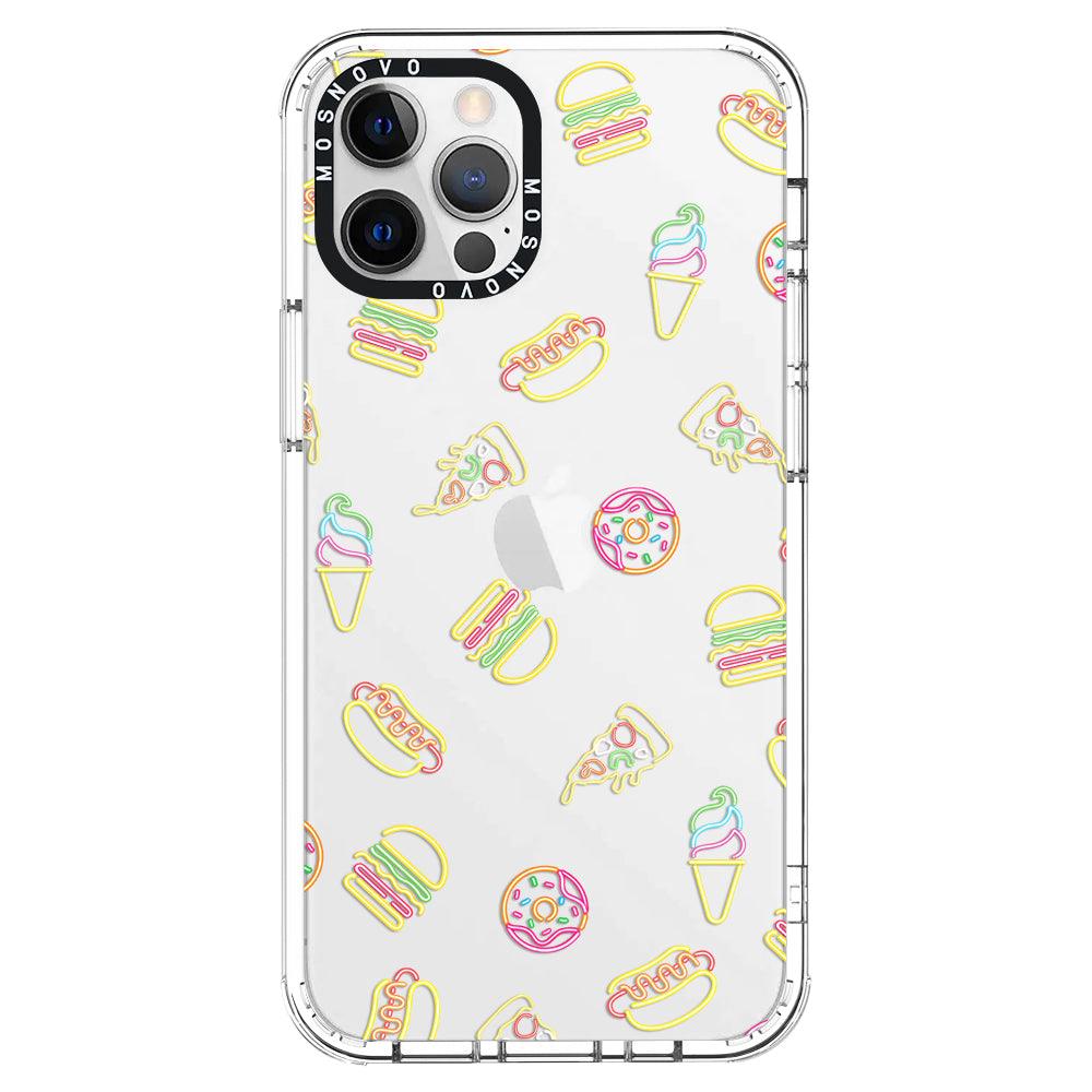 Neon Burgers Phone Case - iPhone 12 Pro Case - MOSNOVO