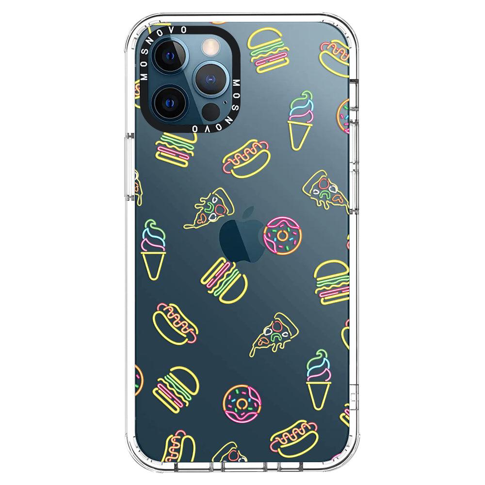 Neon Burgers Phone Case - iPhone 12 Pro Case - MOSNOVO