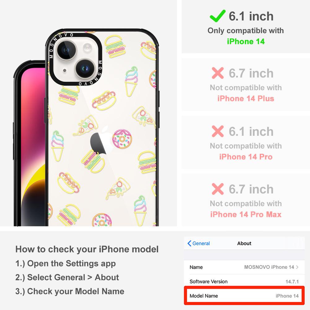 Neon Burgers Phone Case - iPhone 14 Case - MOSNOVO