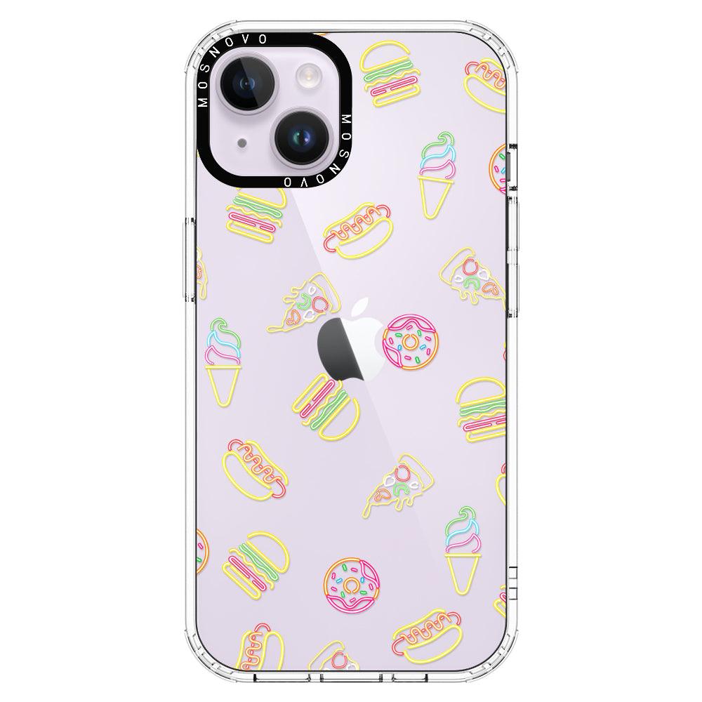 Neon Burgers Phone Case - iPhone 14 Case - MOSNOVO