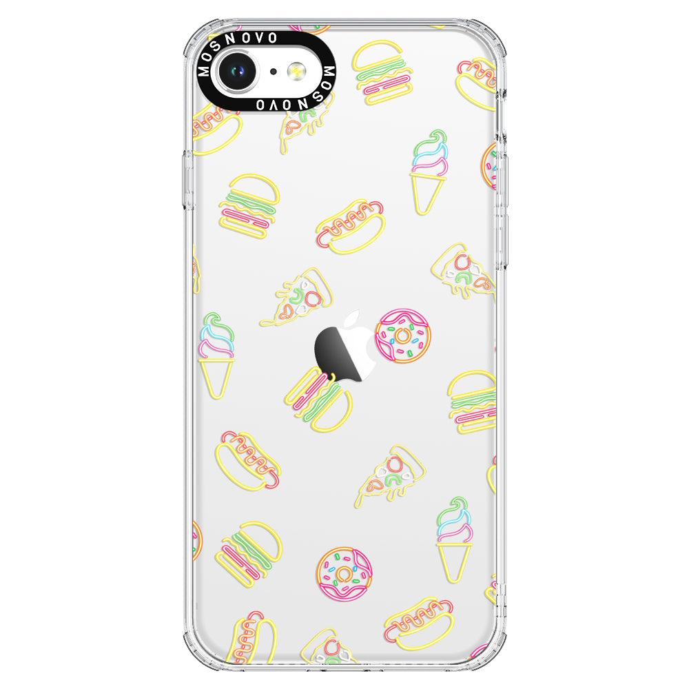 Neon Burgers Phone Case - iPhone SE 2022 Case - MOSNOVO