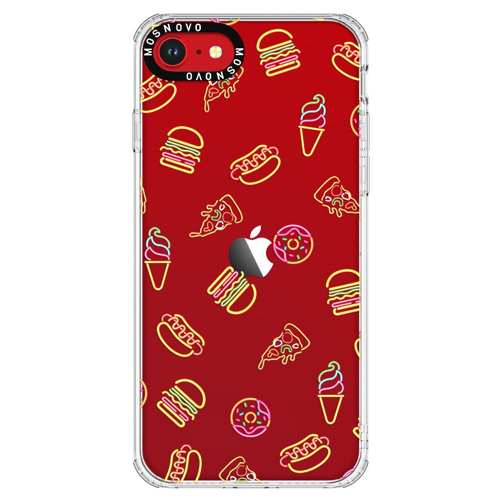 Neon Burgers Phone Case - iPhone SE 2022 Case - MOSNOVO