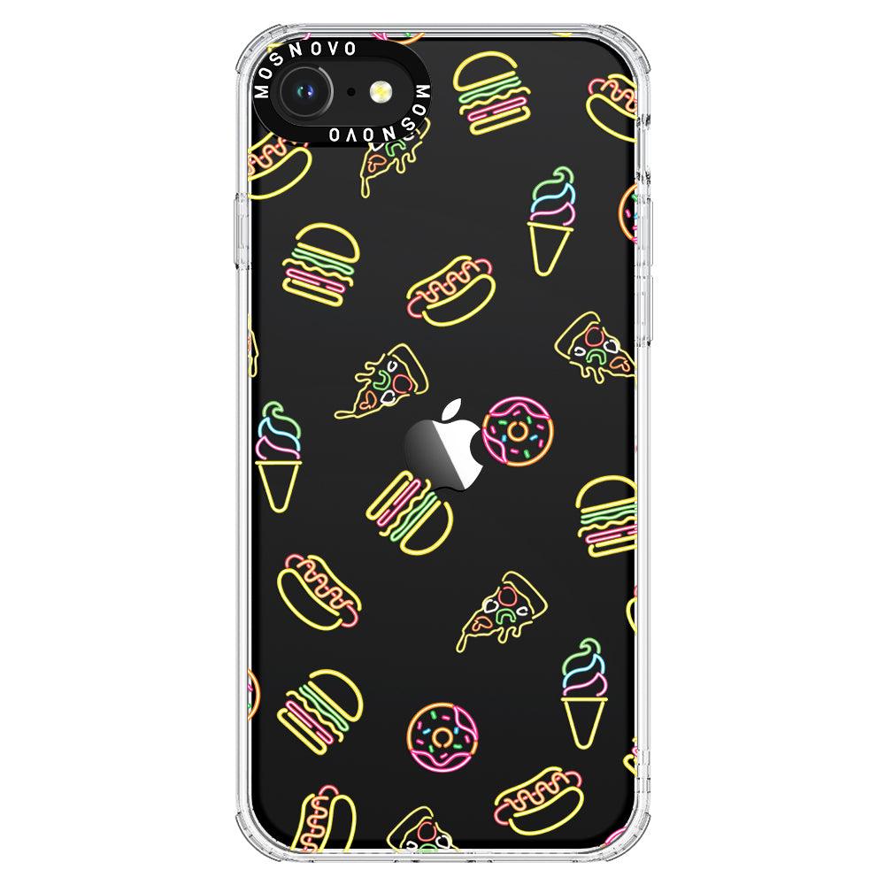 Neon Burgers Phone Case - iPhone SE 2022 Case - MOSNOVO