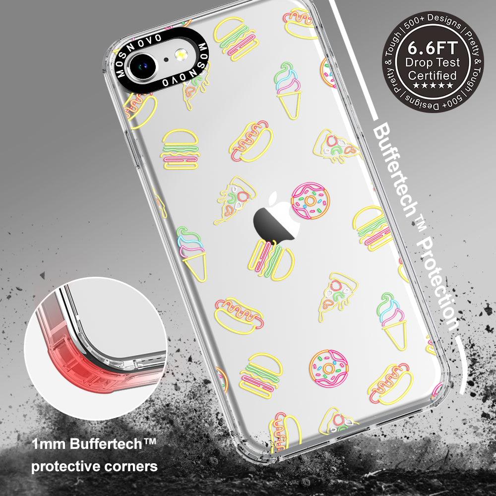 Neon Burgers Phone Case - iPhone SE 2022 Case - MOSNOVO