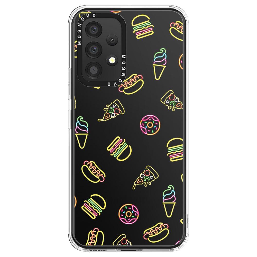 Neon Junk Food Phone Case - Samsung Galaxy A53 Case - MOSNOVO