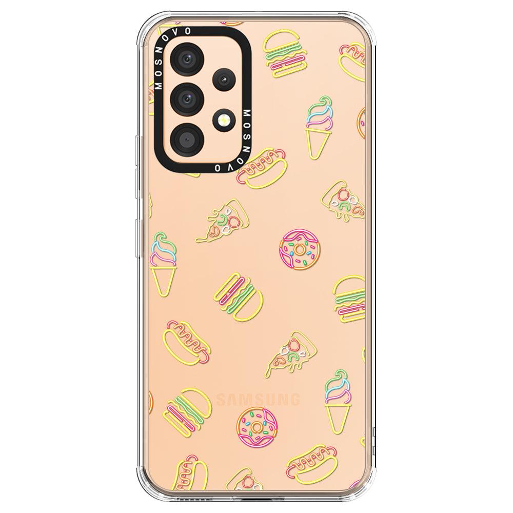 Neon Junk Food Phone Case - Samsung Galaxy A53 Case