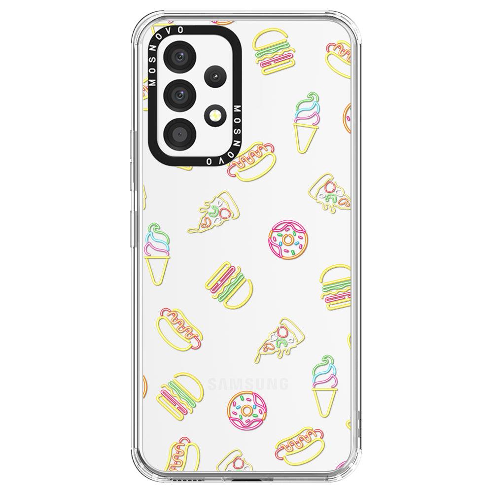 Neon Junk Food Phone Case - Samsung Galaxy A53 Case - MOSNOVO