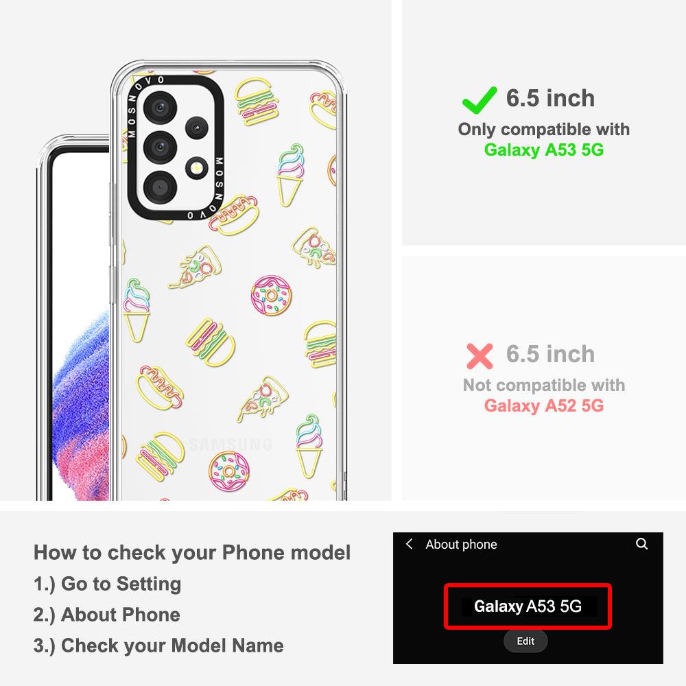 Neon Junk Food Phone Case - Samsung Galaxy A53 Case - MOSNOVO