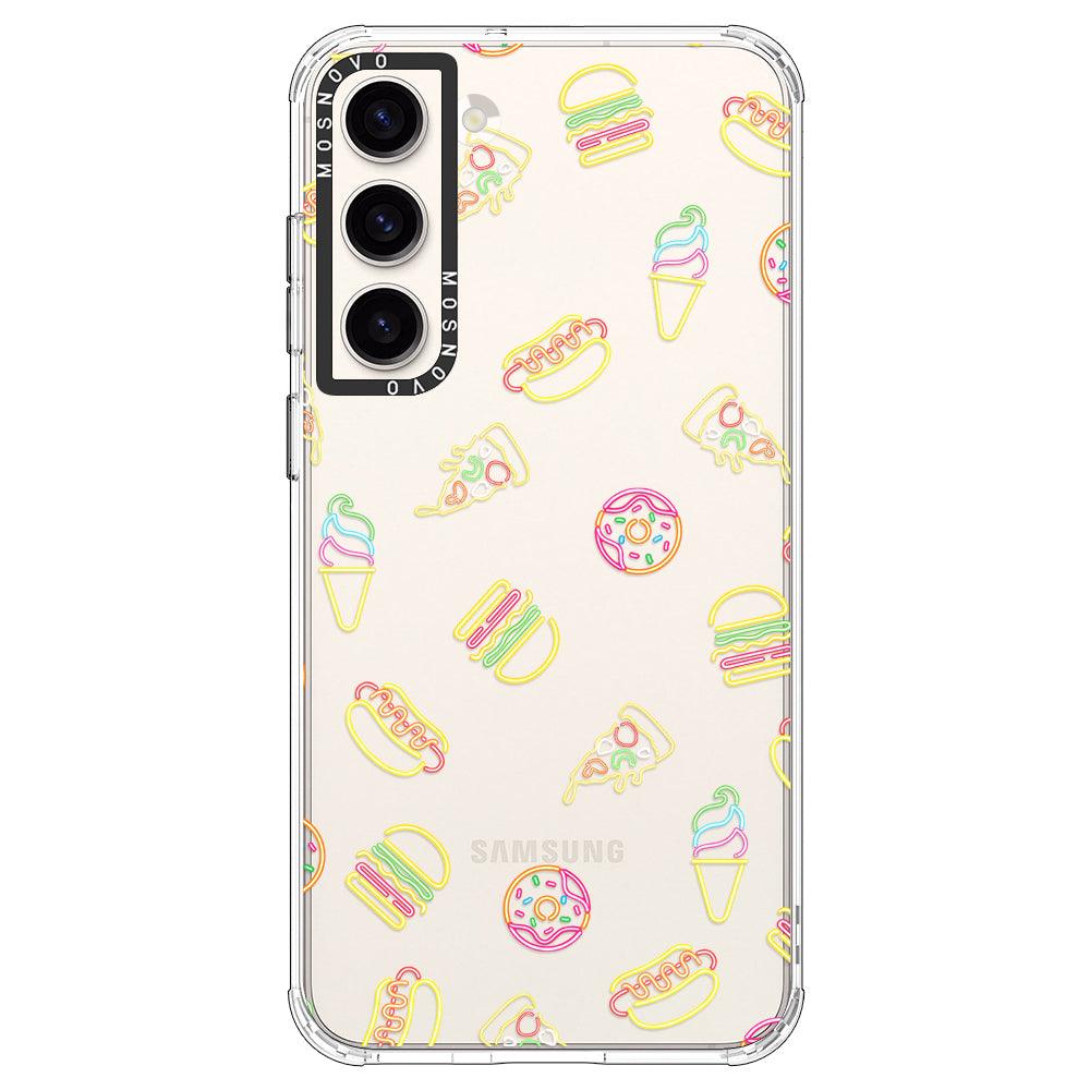 Neon Junk Food Phone Case - Samsung Galaxy S23 Plus Case - MOSNOVO