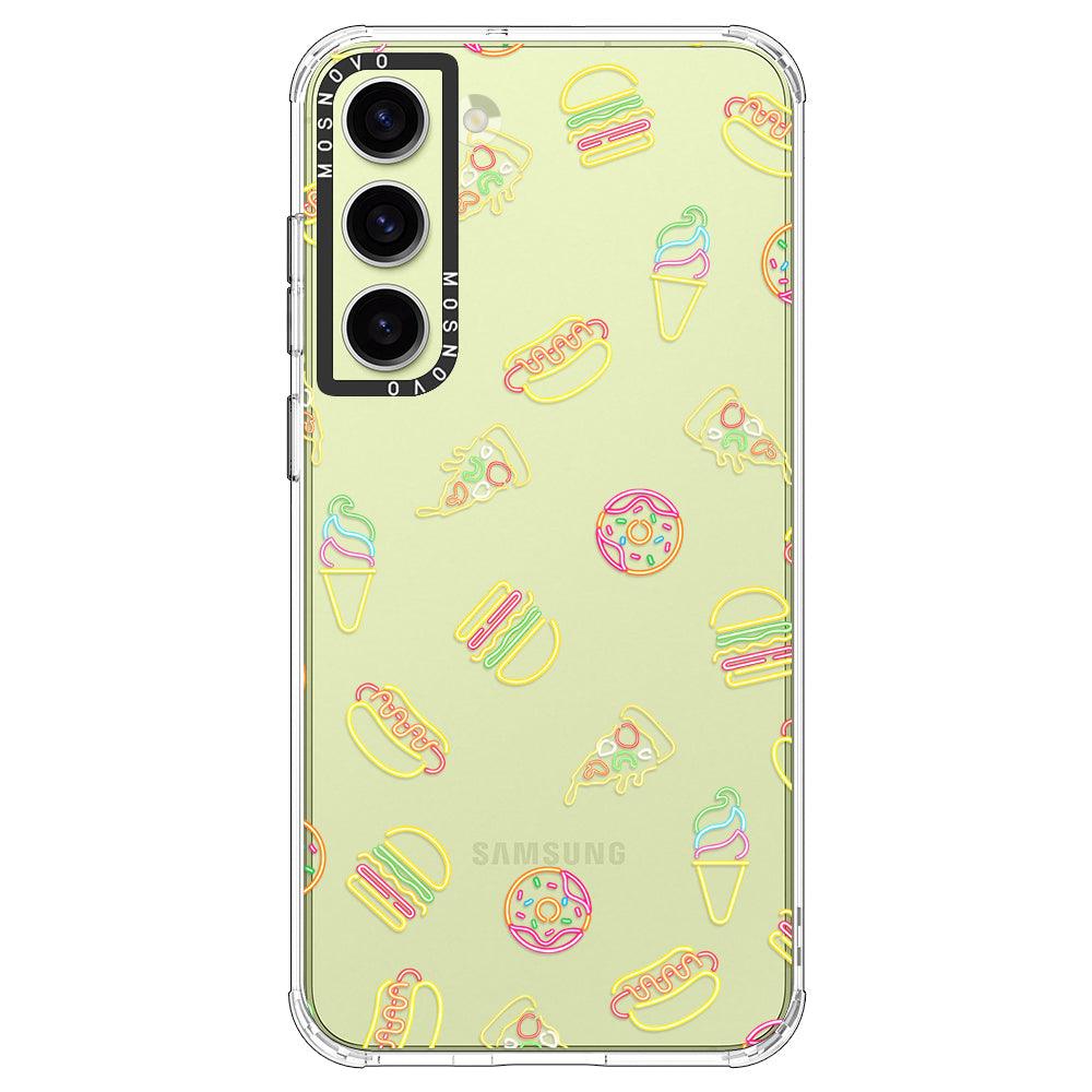 Neon Junk Food Phone Case - Samsung Galaxy S23 Plus Case - MOSNOVO