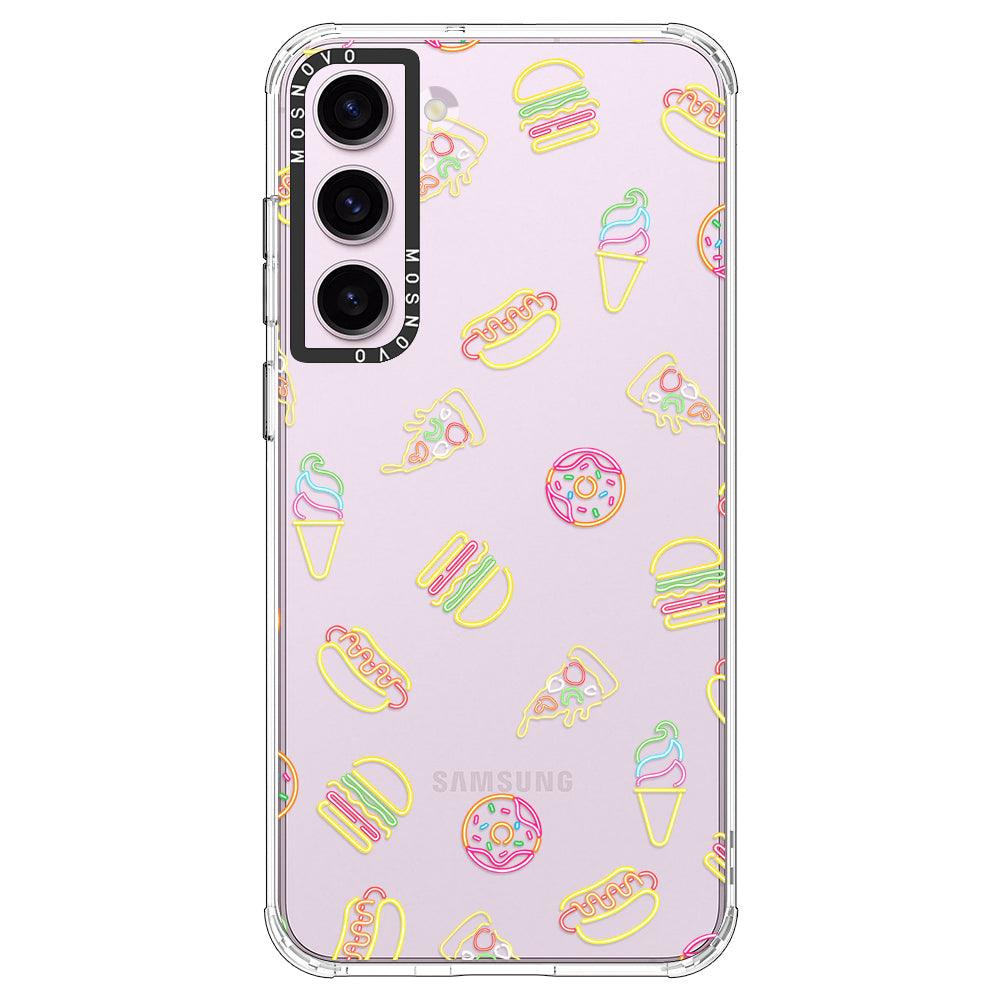 Neon Junk Food Phone Case - Samsung Galaxy S23 Plus Case - MOSNOVO