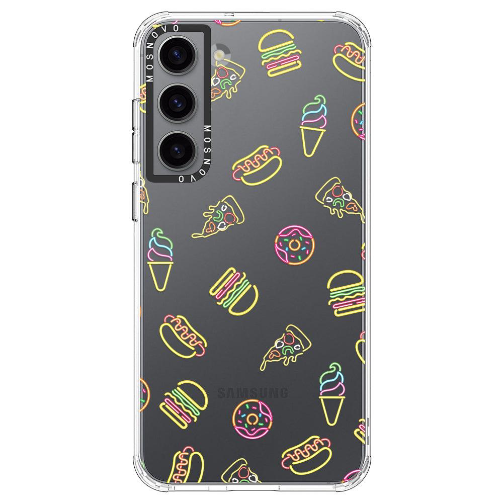 Neon Junk Food Phone Case - Samsung Galaxy S23 Plus Case - MOSNOVO