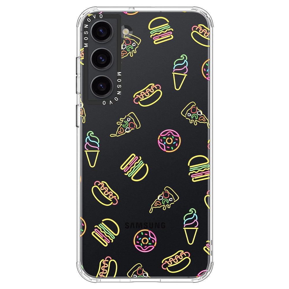 Neon Junk Food Phone Case - Samsung Galaxy S23 Plus Case - MOSNOVO