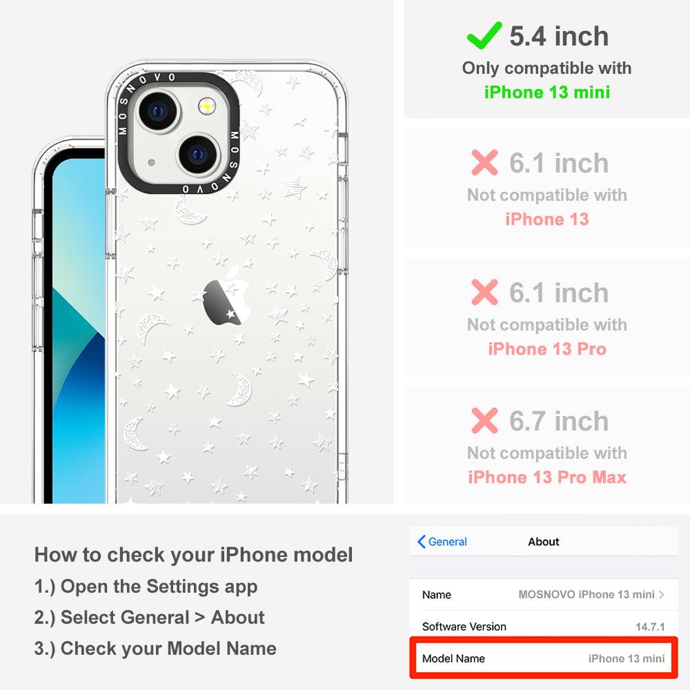 Night Moon Sky Phone Case - iPhone 13 Mini Case - MOSNOVO