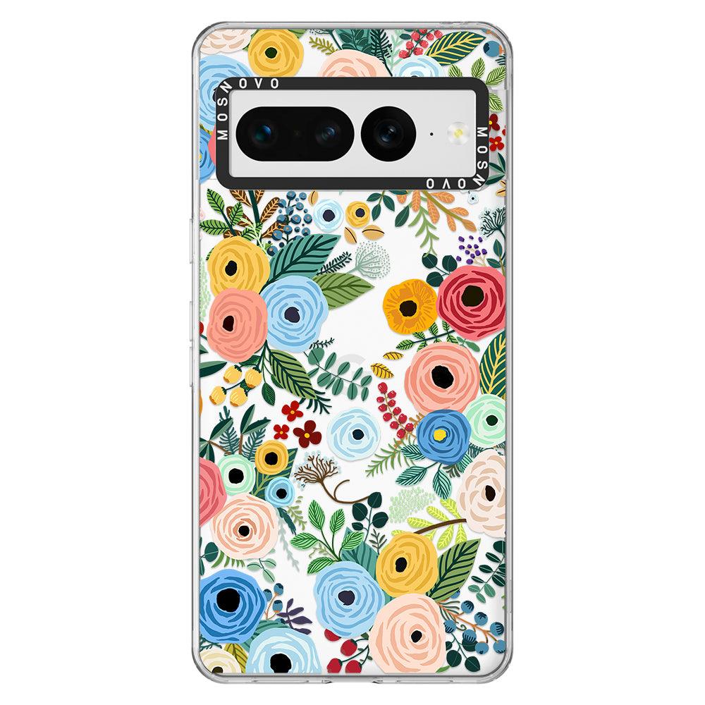 Pastel Floral Garden Phone Case - Google Pixel 7 Pro Case - MOSNOVO