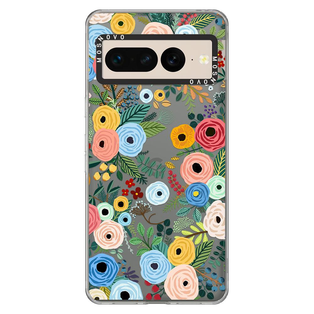 Pastel Floral Garden Phone Case - Google Pixel 7 Pro Case - MOSNOVO