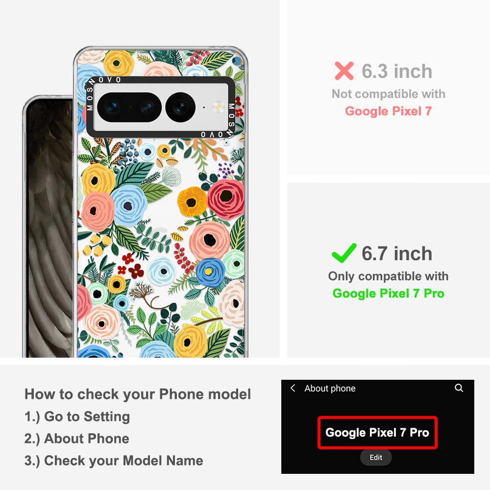 Pastel Floral Garden Phone Case - Google Pixel 7 Pro Case - MOSNOVO