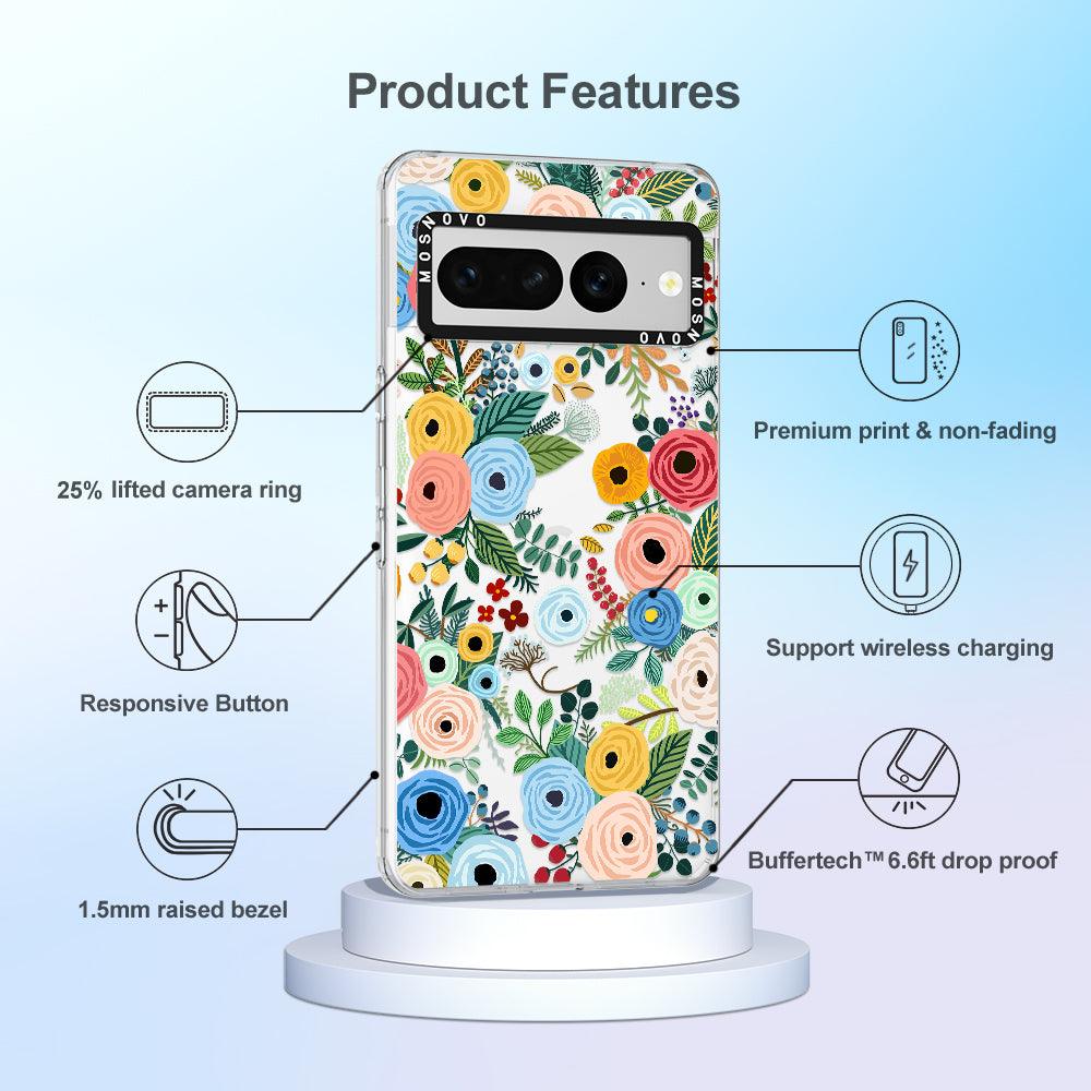 Pastel Floral Garden Phone Case - Google Pixel 7 Pro Case - MOSNOVO