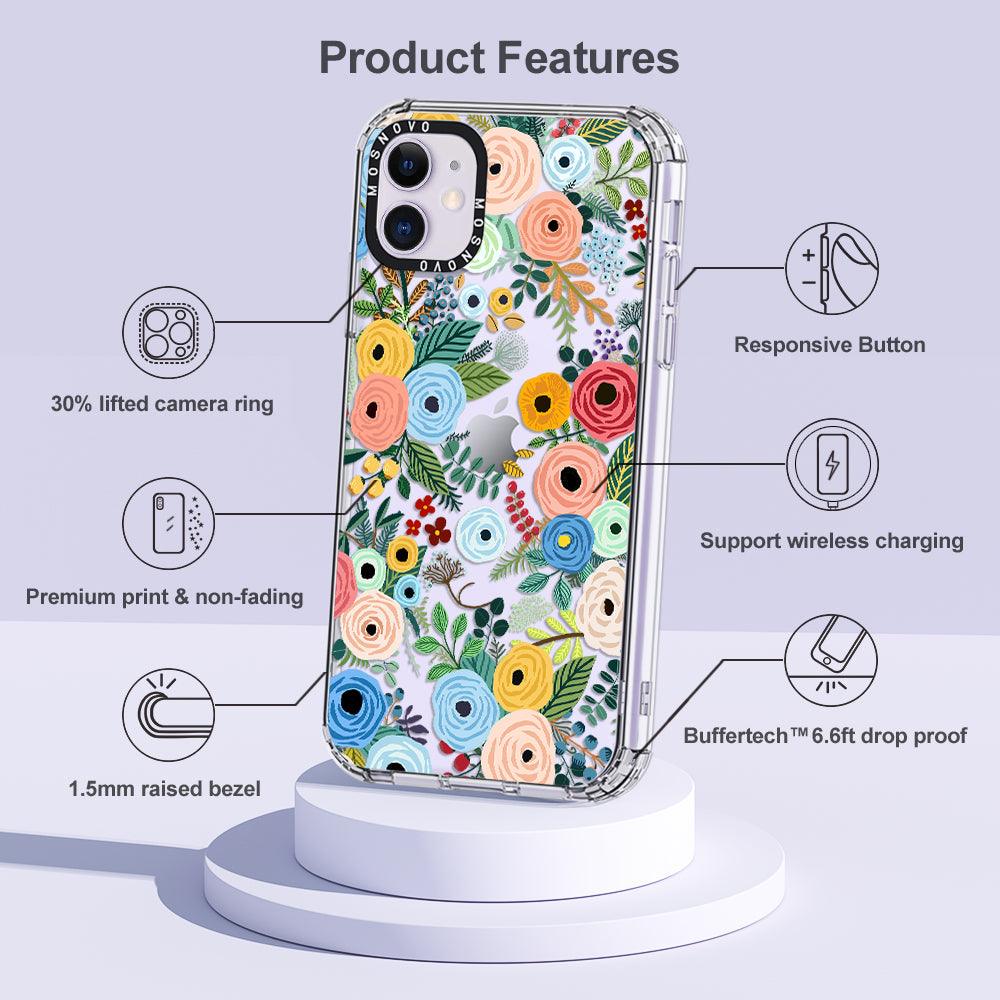 Pastel Perfection Flower Phone Case - iPhone 11 Case - MOSNOVO