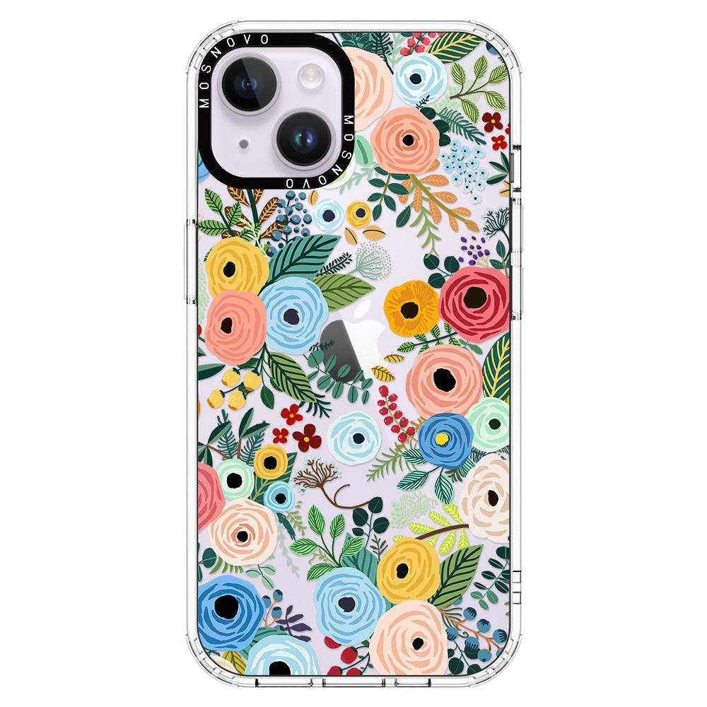 Pastel Perfection Flower Phone Case - iPhone 14 Plus Case - MOSNOVO